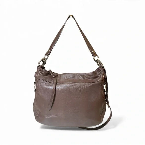 ‼️SPRING SALE Coach Chocolate 🍫 Brown Leather Zoe Hobo Shoulder Bag - Picture 3 of 17